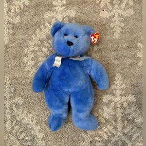 Ty Beanie Buddy Clubby II Blue Bear 14" Plush 1999 Retired Collectible